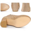 Perphy Women's Platform Glitter Round Toe Zip-Up Block Heels Ankle Boots - 3 of 3