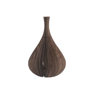 19.75" Modern Walnut Wood Hanging Pendant Light Brown - Ore International