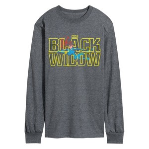 Men's - Marvel - Black Widow Type Long Sleeve Graphic T-Shirt - 1 of 4