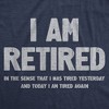 Mens I Am Retired T Shirt Funny Sarcastic Retirement Joke Text Graphic Tee For Guys - Crazy Dog Men's T Shirt - 2 of 4