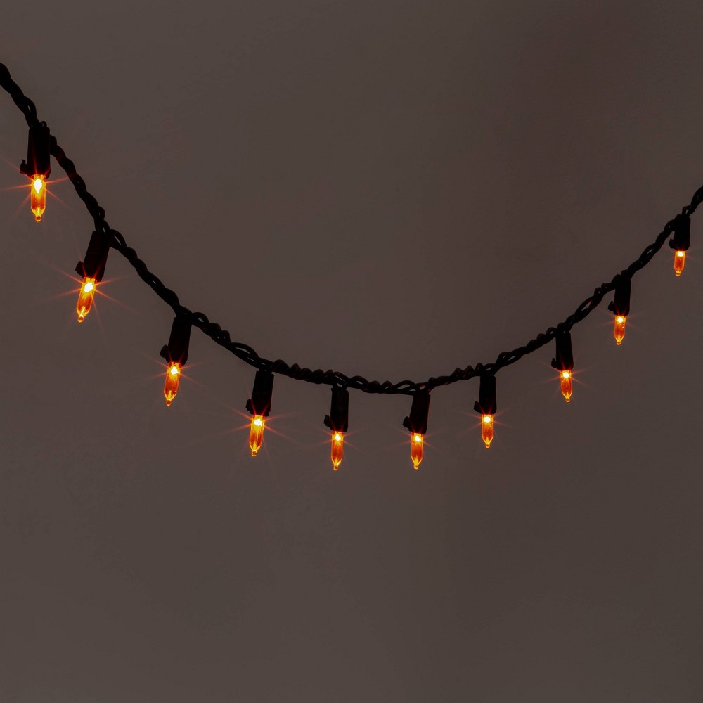 Halloween 60ct LED Halloween Mini String Lights Orange - Hyde & EEK! Boutique