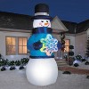 12 Ft. Airblown® Inflatable Snowman with Rainbow Lightshow Snowflake Outdoor Yard Decoration - 3 of 3