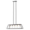 Chloe Lighting Ironclad Industrial 5 Light Textured Black Island Pendant Ceiling Fixture 38"Wide - 2 of 4