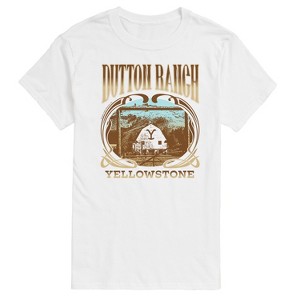 Men's - Yellowstone - Dutton Ranch Photo Nouveau Short Sleeve Graphic T-Shirt - 1 of 4