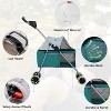 FDW 4 Wheels Pet Stroller Cat Dog Stroller Portable Folding Travel Carrier Strolling Cart Waterproof With Storage Basket Mesh Windows - 4 of 4