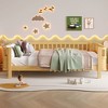 Lycvki Wood Platform Bed with Safety Guardrails and Detachable Fence - 2 of 4