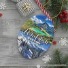 Breathtaking Whitefish Mountain Town Ornament, Montana Alpine Lake Christmas Gift and Outdoor Adventure Souvenir| OrnamentallyYou - 4 of 4
