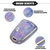 Unique Bargains Compatible 4 Button Car Key Fob Cover for Cadillac Escalade ATS CTS - 3 of 4