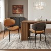Art Leon Set of 2 Faux Leather and Bentwood Dining Chair with Metal Legs - 3 of 4