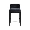 Meridian Furniture,Burton Black Chenille Fabric Stool, Set of 2 - 3 of 4