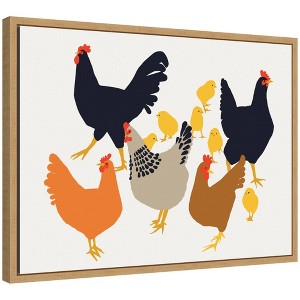 Kate & Laurel All Things Decor 18"x24" Sylvie Urban Flock Framed Canvas by Hannah Beisang Natural - 1 of 4