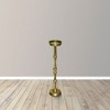 Royal Hampton 26 Inch Drink Side Table with Round Top and Turned Pedestal Metal Base - 2 of 4