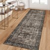 Vintage Rug Living Room Rug Floral Print Rugs with Non-Slip Backing, Low Pile Non-Shedding Area Rug - 2 of 4