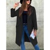 Coolmee Women Winter Wool Blend Mid-Long Coat Notch Lapel Single-Breasted Jacket Outwear - 4 of 4