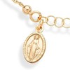 14K Gold Over Sterling Silver Italian Rosary Cross Bead Charm Link Chain Bracelet for Women, Adjustable, 925 Made in Italy - 4 of 4
