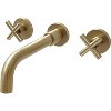 PAGED Bathroom Faucets Double Handle Bathroom Sink Faucet Wall Mount Vanity Faucet with Brass Ceramic Disc Cartridge System - 3 of 4