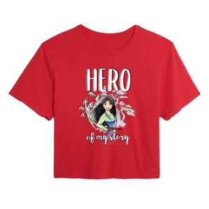 Women's - Disney - Hero Mulan Cropped Graphic T-Shirt - 1 of 3