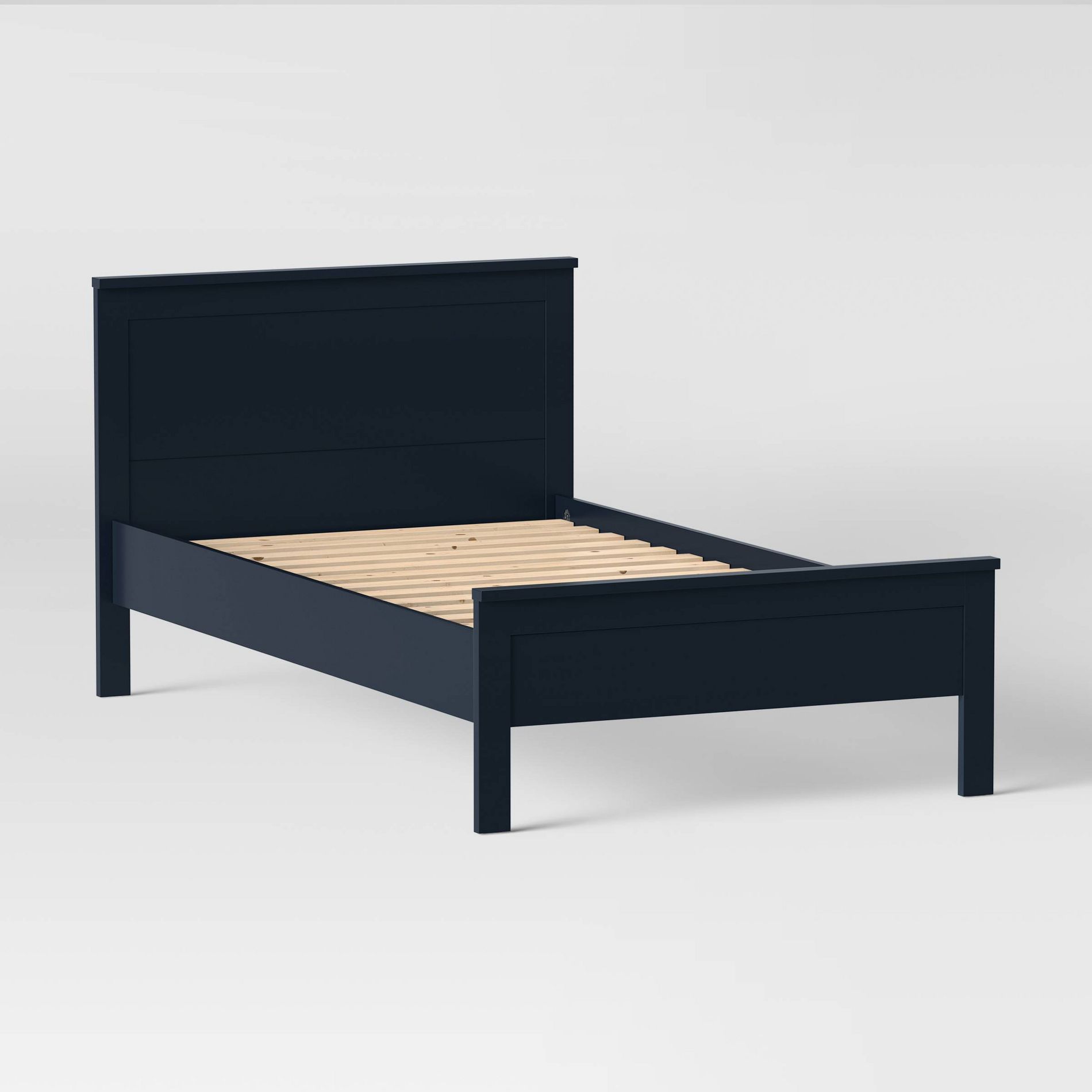 Twin Osa Kids' Bed Blue - Pillowfort™: Twin Bed Frame, Particle Board, Platform, Solid Pattern, Ages 13-19, 220 lb Capacity