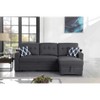 VYNXARIA 82inch Width Sectional sofa with storage chaise and cupholder armrest,Dark Gray - 2 of 4