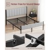 Queen Size Upholstered Bed Frame with Footboard, 1100 lb Capacity, Steel Slats, No Box Spring, Easy Assembly, Modern Minimalist, Dove Gray - 2 of 4