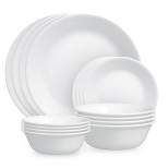 Corelle 16pc Vitrelle Livingware Dinnerware Set Frost White