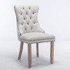 NicBex Modern Dining Chairs Set of 2,High-end Tufted Flax Upholstered Kitchen Chair with Wood Legs for Dining Room,Living Room - 2 of 4