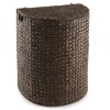 Casafield Half Moon Laundry Hamper with Lid and Removable Liner Bag, Woven Water Hyacinth Laundry Basket for Clothes, Towels - 3 of 4