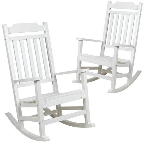 White outdoor rocking chair set hot sale