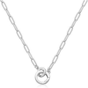 Paperclip Link Necklace for Women, 14K Gold Plated Dainty Chain Jewelry - 1 of 4