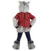 HalloweenCostumes.com 2T  Boy  Lil Howler Werewolf Toddler Costume,  Plaid Bad Wolf Bubble Suit, Gray/Black/Red - 2 of 3