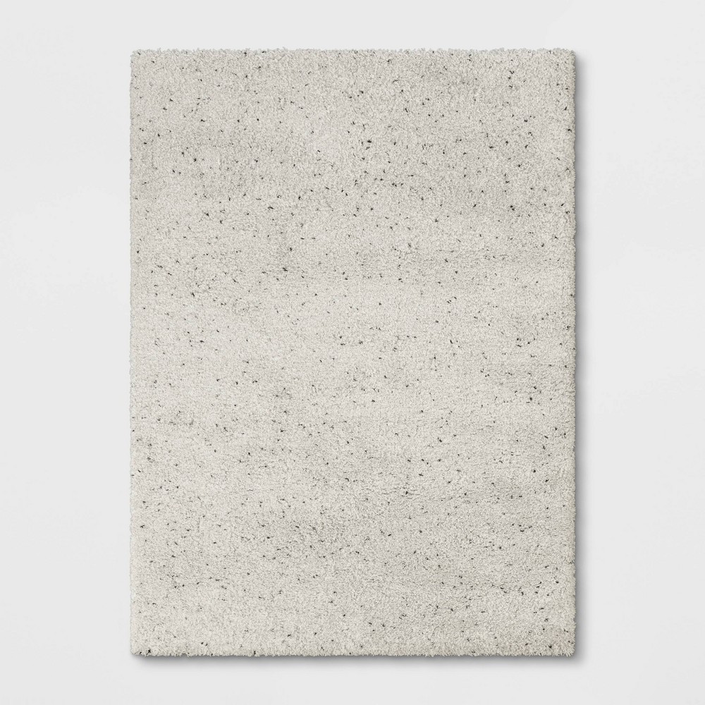 7'x10' Salt/Pepper Shag Rug White - Project 62™