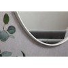 Elegant Lighting Metal frame round mirror with decorative hook 42 inch in White - 3 of 4