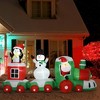 QingMoon 11 FT Christmas Inflatables Train, Giant Blow up Outdoor Decoration with Santa, Snowman and Penguin for Holiday Display, Lawn and Garden - 2 of 4