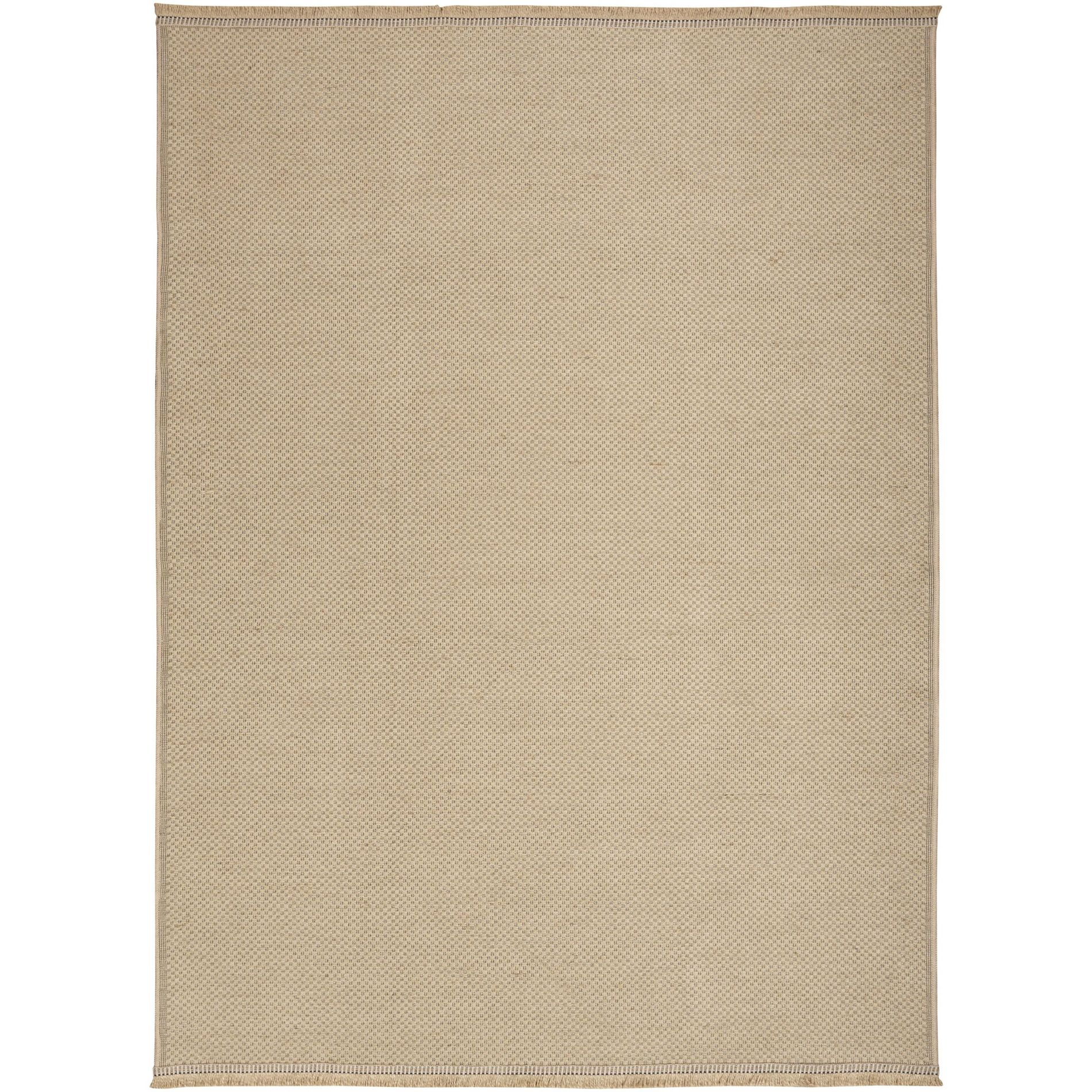 Nourison Washable Jute 5'3" x 7'3" Natural Modern Indoor Non-Slip Flatweave Rug