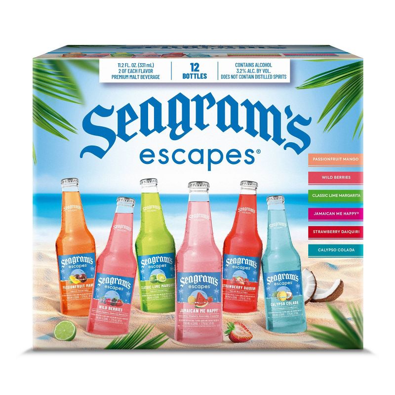 Seagram&#39;s Escapes Malt Beverage Variety Pack - 12pk/12 fl oz Bottles, 1 of 9