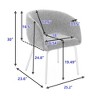 NicBex 1pc Dining Chair with Cushion Seats Modern Upholstered Fabric Dining Room Chair with Metal Legs - 3 of 4