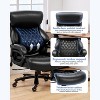 Mshliw 600LBS Heavy Duty Office Chair, Big and Tall High Back Executive Desk Chair with Lumbar Support, Spring Cushion, PU Leather - 2 of 4