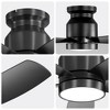 YUHAO 42 Inch Indoor Integrated Dimmable LED Modern and Contemporary Flush Mount Black Ceiling Fan with Light and Remote Control - 3 of 4