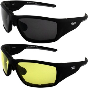 2 Pairs of Global Vision Eyewear Kinetic Safety Motorcycle Glasses - 1 of 4