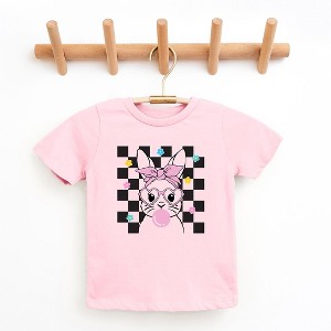 The Juniper Shop Checkered Groovy Bunny Toddler Short Sleeve Tee - 1 of 2