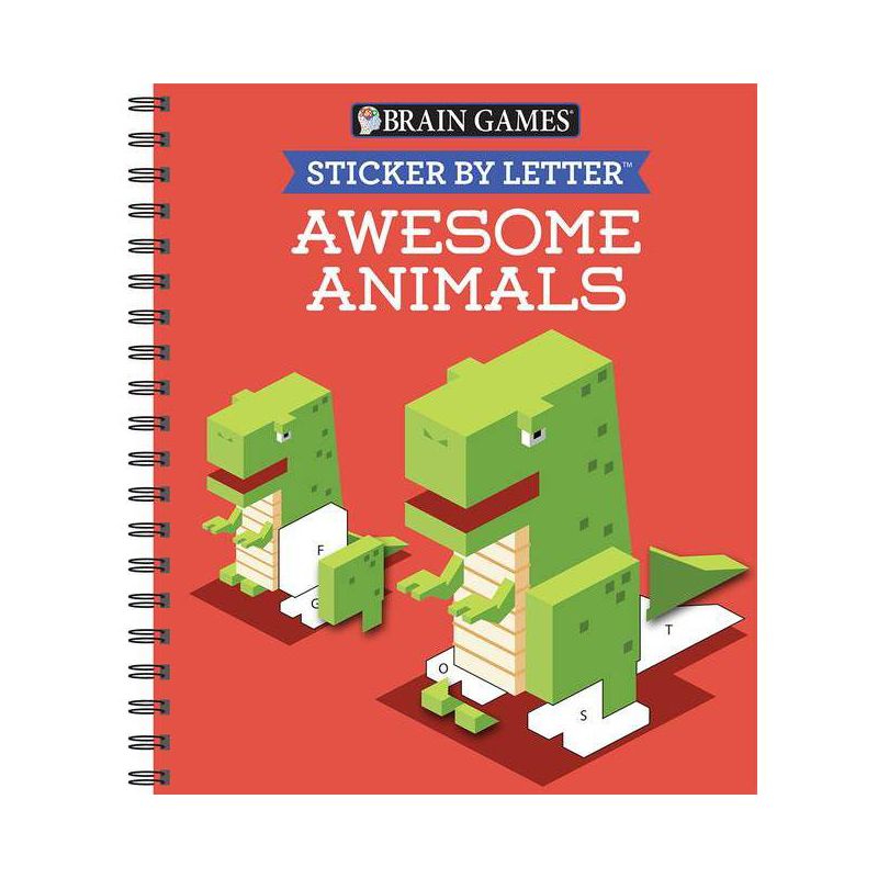 Brain Games - Sticker by Letter: Awesome Animals (Sticker Puzzles - Kids Activity Book) - (Spiral Bound), 1 of 2
