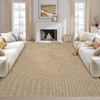 Modern Rainbow Easy Jute Area Rugs, Washable Natural Contemporary Indoor Outdoor Carpet for Living Room Bedroom Office Farmhouse Patio Backyard RV - 2 of 3