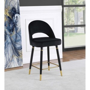 Black Open Back Counter Height Stools (Set of 2) - 1 of 4