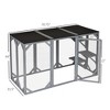71" x 32" x 44" Large Wooden Outdoor Cat Enclosure Catio Cage With 3 Platforms - 4 of 4