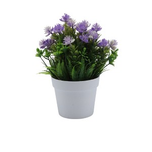 Unique Bargains Artificial Plants Water Grass with Plum Blossoms Plastic 3.94"x3.94"x7.87" 1 Pcs - 1 of 4