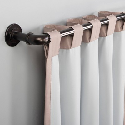 Blush Polyester Blackout Thermal Back Tab Curtain Panel