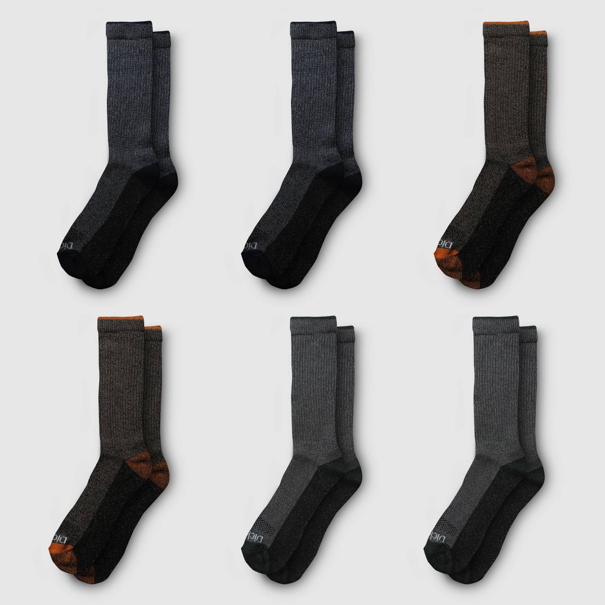 Dickies Men's 6pk Moisture Control Crew Socks - 6-12 - thumbnail 7