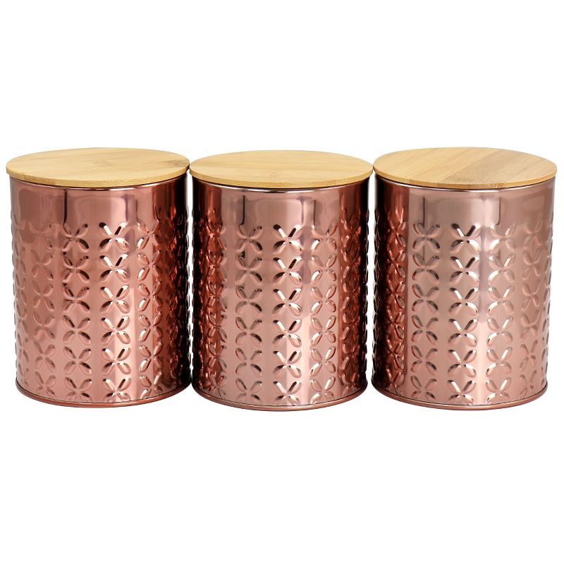 MegaChef 3 Piece Aluminum Canister Set in Copper, 1 of 7