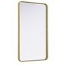 Elegant Lighting Contour Metal Rectangle Mirror 24x40 in Brass - 4 of 4