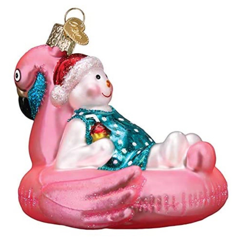 Old World Christmas Blown Glass Ornament for Christmas Tree	 Pool Float Snowman